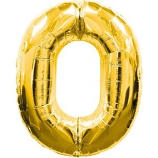 Die Grup Altın Sarısı Folyo Rakam Balon 1 Metre