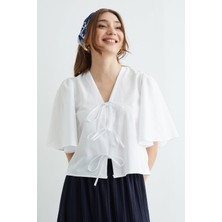 FullaModa Önden Bağlamalı Kapri Kol Kimono