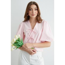 FullaModa Önden Bağlamalı Geniş Kol Kimono