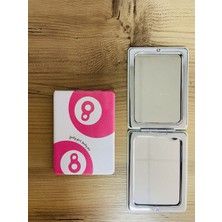 PremiumPort Çok Fonksiyonlu Bilardo Topu ve Makyaj Çanta Seti, Katlanabilir Ayna