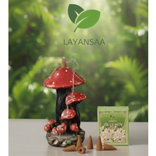 PremiumPort Doğal 10'lu Yasemin Konik Geri Akış Tütsü Seti