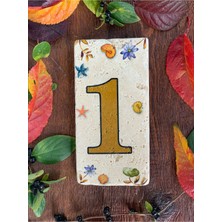 PremiumPort Doğal Taş Kapı Numarası 1, Şık ve Zarif Dekoratif Tasarım