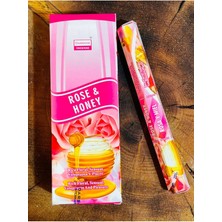 PremiumPort Gül ve Bal Kokulu Çubuk Tütsü Seti, Oda Kokusu 20 Adet