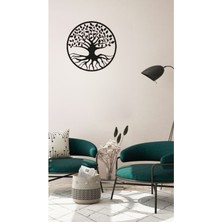PremiumPort Doğal Ahşap Yaşam Ağacı Duvar Dekoru 30X30 Cm, Lazer Kesim Tasarım