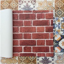 PremiumPort 3 Boyutlu Taş Desenli Duvar Kağıdı 5m², Tutkal Hediyeli