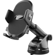 Shaza 360 Dönebilen Kıskaçlı Araç Içi Telefon Tutucu Siyah