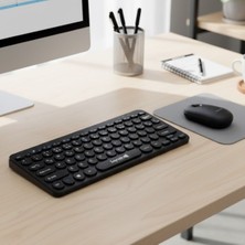 Lowell Home Kablosuz Lacivert Bluetooth Klavye Mouse Seti – Yuvarlak Tuşlu Tasarım, Türkçe Q Dizilim, Taş