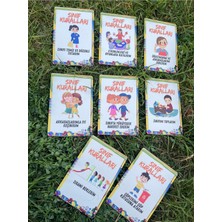 PremiumPort Eğitici Ahşap Sınıf Kuralları Tablosu 8’li Set, Dekoratif ve Öğretici