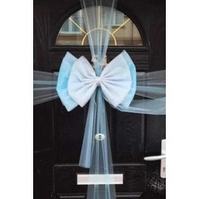 PremiumPort Mavi Beyaz Pratik Kapı Tülü, Şık ve Dayanıklı Ev Aksesuarı