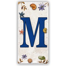 PremiumPort Doğaltaş Kapı Numarası M Harfi, Şık ve Doğal Tasarım, Dayanıklı Yapı