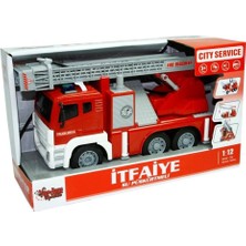 Vardem Sürtmeli Sesli Işıklı Hareketli Merdivenli Oyuncak Itfaiye Kamyonu WY851A