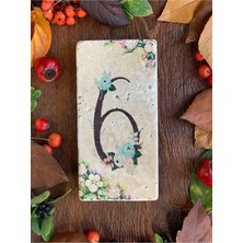 PremiumPort Doğal Taş Kapı Numarası, Şık ve Zarif Tasarım, Ev Dekoru Aksesuarı