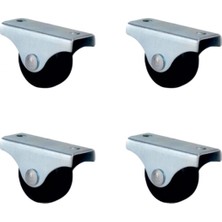 MiraLive Furç Sabit Teker - 28MM - Siyah HKS227 - 4 Adet