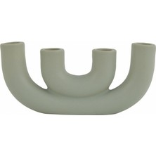 PremiumPort Su Yeşili Dekoratif 4'lü Şamdan Seti, Şıklık ve Zarafet Için Perfect