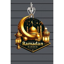 PremiumPort Modern Ahşap Kapı Süsü, Hoşgeldin Ramazan Temalı Dış Mekan Dekoru