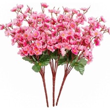 PremiumPort Yapay Çiçek Bahardalı Japon Kiraz Çiçeği 9 Dallı 40 cm Açık Pembe 3 Demet