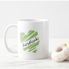 Tp Dostluk Temalı Porselen Kupa Bardak