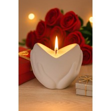 PremiumPort Dekoratif Beton Kalp Kase ve Vanilya Kokulu Mum Seti