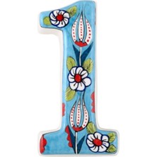 PremiumPort El Yapımı Seramik Kapı Numarası Mavi, Şık ve Modern Tasarım