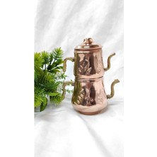 PremiumPort Şık ve Zarif Bakır Minyatür Çaydanlık, Dekoratif ve Kullanışlı Tasarım