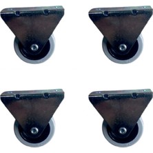 MiraLive Furç Sabit Teker - 20X50 - Gri HKS180 - 4 Adet