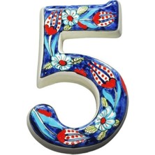 PremiumPort El Yapımı 3 Renkli Seramik Kapı Numarası, Şık ve Modern Tasarım