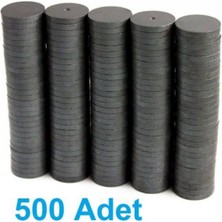 PremiumPort 500 Adet 14X3 Yuvarlak Ferrit Mıknatıs Çok Amaçlı Süsleme Magnet