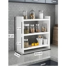 PremiumPort Pratik ve Şık Tezgah Üstü Baharatlık Rafı, Düzenli Mutfaklar Için Ideal