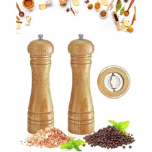 PremiumPort 2'li Baharat Değirmeni, Bambu Dekor, Taze ve Pratik Kullanım