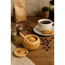 PremiumPort Bambu Baharatlık ve Şekerlik Kapaklı, Doğal ve Şık Tasarım