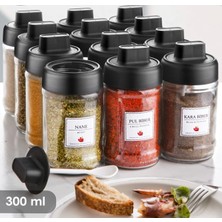 PremiumPort 12’li Kendinden Kaşıklı Baharatlık Seti, Pratik ve Şık Tasarım