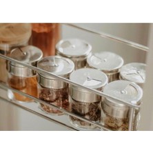 PremiumPort 6'lı Baharatlık Seti, Şık ve Kullanışlı Mutfak Saklama Çözümleri