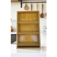 PremiumPort Pratik ve Şık Bambu Çekmece Içi Baharat Standı, Düzen ve Kolaylık Sağlar