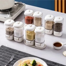 PremiumPort Şık 4'lü Baharatlık ve Tuzluk Seti, Pratik Kullanım Kolaylığı Sağlar