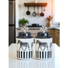 PremiumPort Dekoratif Seramik Baharatlık Silindir Çiftli Set, Modern Ev Stili