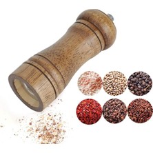 PremiumPort Ahşap Baharat ve Tuz Öğütücü Değirmen, 14 Cm, Şık Kahverengi Tasarım