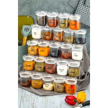 PremiumPort 24'lü Damla Mika Baharatlık Seti, Sızdırmaz Kapaklı Saklama Kabı