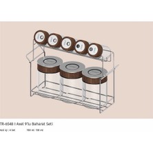 PremiumPort Şık ve Kullanışlı 9’lu Baharat Takımı, Mutfağınıza Zarif Dokunuş