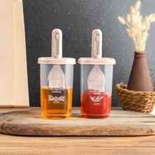 PremiumPort Prizma 0520 2'li Silikon Fırçalı Yağlık ve Sosluk Seti, 350CC