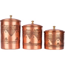 PremiumPort Şık Bakır Baharatlık Takımı, 3'lü Set, Zarif ve Dayanıklı Tasarım