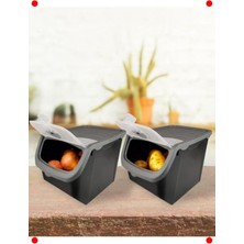 PremiumPort Iki Adet Büyük Kapasiteli Saklama Kabı, 12L, Dayanıklı ve Pratik Kullanım