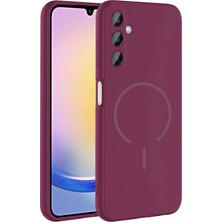 Başkenttekno Samsung Galaxy A25 Kılıf Meta Lansman M-Safe Kamera Korumalı Içi Kadife Yumuşak Renkli Süet Silikon