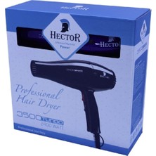Hector Güçlü 3500 Turbo Fön Makinesi 2400W Mor, Profesyonel Saç Kurutma Aleti