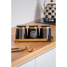 PremiumPort Şık 4 Parça Cam Kavanoz Seti, Pratik ve Zarif Saklama Çözümü