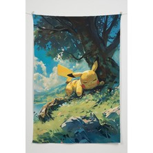 Charmbi Pokemon Duvar Örtüsü – Çok Renkli Anime Temalı Kumaş Oda Dekoru Tapestry