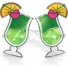 LaraTech Yeşil Kokteyl Bardak Parti Gözlüğü