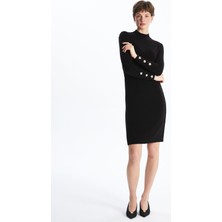 Lc Waikiki Yeni Sezon Yarım Balıkçı Yaka Kadın Triko Elbise