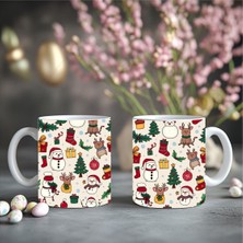Çağlayan Reklam Noel Baba ve Geyikler Baskılı Kupa Bardak