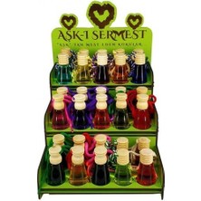 Koku Hanem Aşk-I Sermest Yeşil Ahşap Standlı 120 Adet 12 ml Fresia & Magnolia Araç Parfümü Oto Araba Kokusu