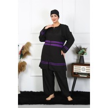 İlkyaz Fashion Büyük Beden Tesettür Mayo Siyah